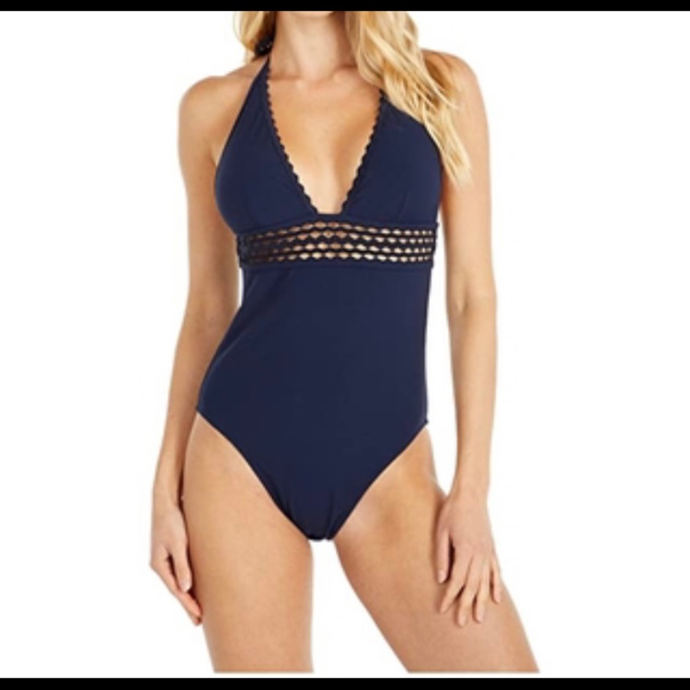 J Crew Swimsuit Navy Blue Size 8